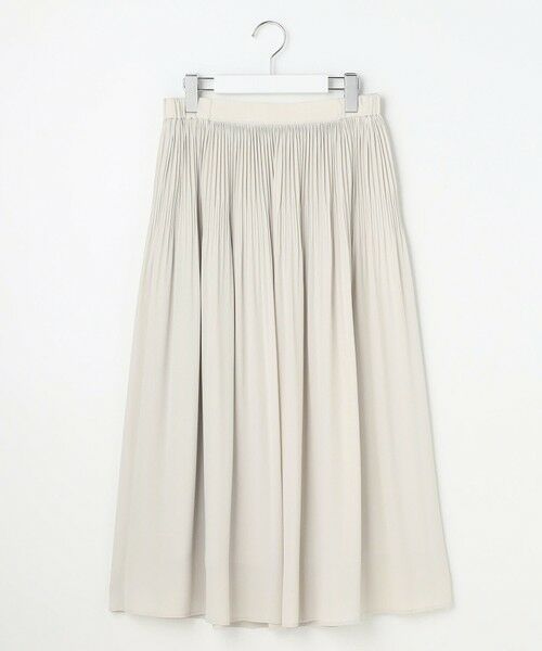 L size ONWARD(大きいサイズ) / エルサイズオンワード ミニ・ひざ丈スカート | 【19号サイズまで展開・昨年大好評・デザインアップデート・カタログ掲載・セットアップ対応・セレモニー・通勤】ライトサテンプリーツ スカート | 詳細3