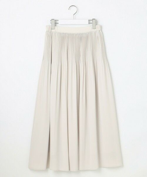 L size ONWARD(大きいサイズ)/エルサイズオンワード 【17号サイズまで展開・セットアップ対応】ライトサテンプリーツ スカート ベージュ 48 L size ONWARD(大きいサイズ)/エルサイズオンワード 【17号サイズまで展開・セットアップ対応】ライトサテンプリーツ スカート ベージュ 48