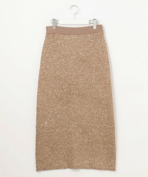 L size ONWARD(大きいサイズ) / エルサイズオンワード ミニ・ひざ丈スカート | 【カタログ掲載】スパンコールストレッチ スカート | 詳細3