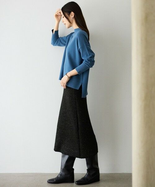 L size ONWARD(大きいサイズ) / エルサイズオンワード ミニ・ひざ丈スカート | 【カタログ掲載】スパンコールストレッチ スカート | 詳細13