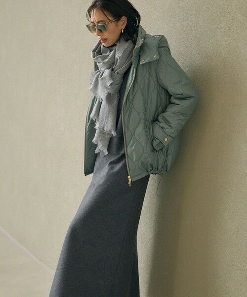 L size ONWARD(大きいサイズ) / エルサイズオンワード ミニ・ひざ丈スカート | 【洗える】ハイカウントフラノ フレア スカート | 詳細1