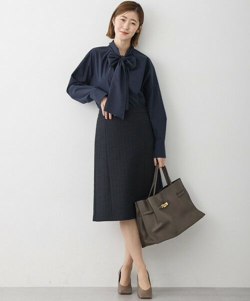 L size ONWARD(大きいサイズ) / エルサイズオンワード ミニ・ひざ丈スカート | ライトシャインツイード スカート | 詳細2