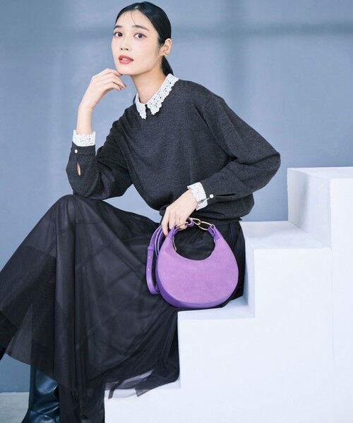 L size ONWARD(大きいサイズ) / エルサイズオンワード ミニ・ひざ丈スカート | 【洗える】レイヤード チュール スカート | 詳細1