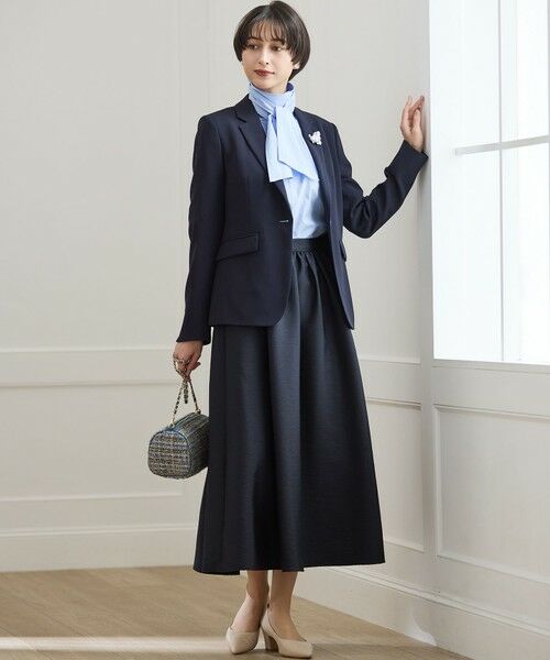 L size ONWARD(大きいサイズ) / エルサイズオンワード ミニ・ひざ丈スカート | 【洗える】フルーフィーツイル フレア スカート | 詳細9