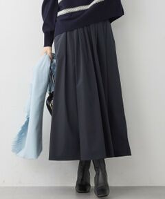 L size ONWARD(大きいサイズ) / エルサイズオンワード ミニ・ひざ丈スカート | 【撥水加工/洗える】ブライトタフタ タック スカート