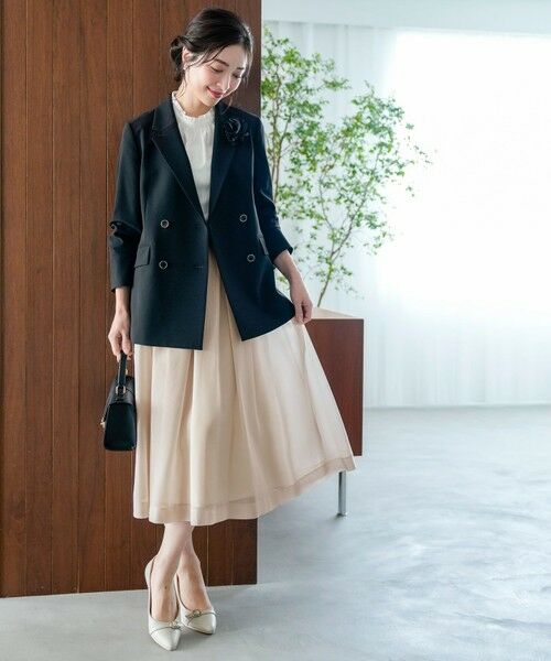 L size ONWARD(大きいサイズ) / エルサイズオンワード シャツ・ブラウス | フリルネックスタンド ブラウス | 詳細5