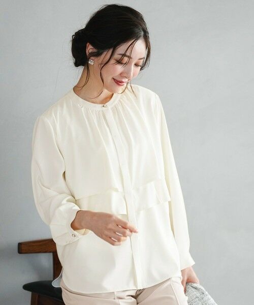 L size ONWARD(大きいサイズ) / エルサイズオンワード シャツ・ブラウス | ノーブルジョーゼット ブラウス | 詳細1