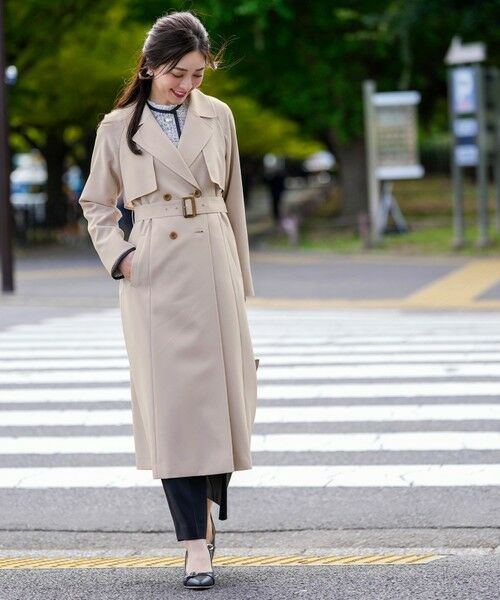 L size ONWARD(大きいサイズ) / エルサイズオンワード トレンチコート | エレガントロング トレンチ コート | 詳細15