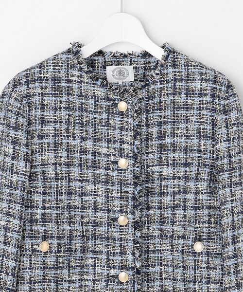 L size ONWARD(大きいサイズ) / エルサイズオンワード ノーカラージャケット | ファニーツイード ジャケット | 詳細10