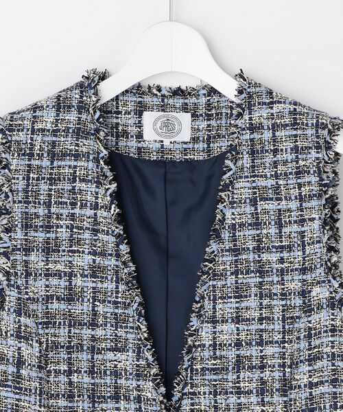 L size ONWARD(大きいサイズ) / エルサイズオンワード その他アウター | ファニーツイード ジレ | 詳細8