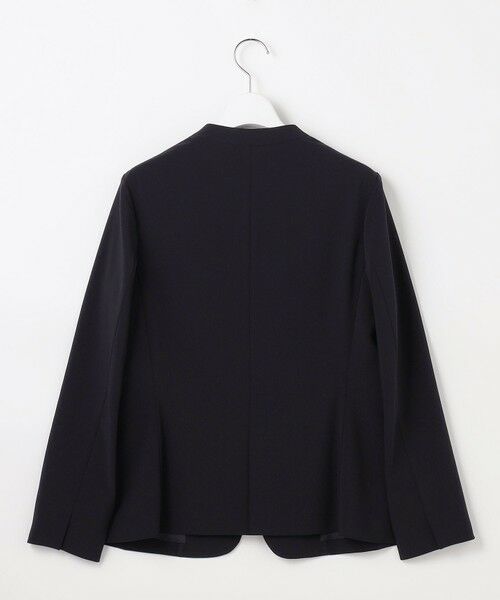 L size ONWARD(大きいサイズ) / エルサイズオンワード ノーカラージャケット | セレモニーダブルクロス カラーレス ジャケット | 詳細12