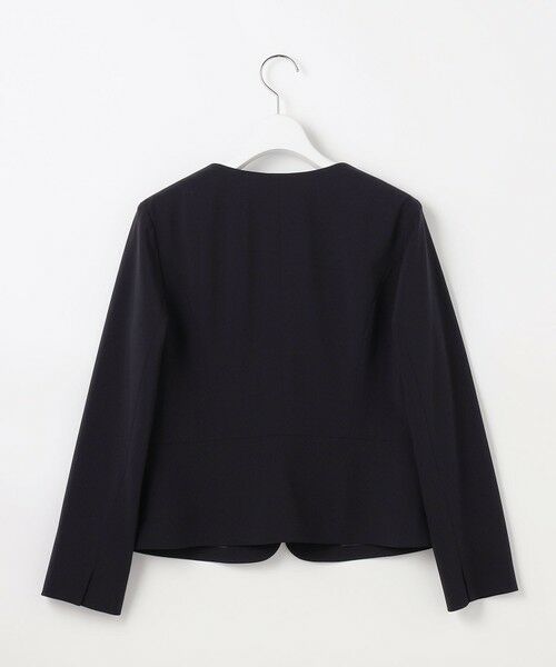 L size ONWARD(大きいサイズ) / エルサイズオンワード ノーカラージャケット | セレモニーダブルクロス クルーカラー ジャケット | 詳細13