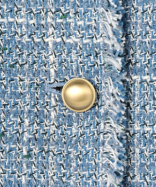 L size ONWARD(大きいサイズ) / エルサイズオンワード ノーカラージャケット | ファンシーノットツイードノーカラー ジャケット | 詳細11