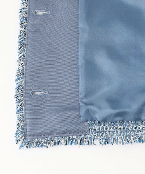 L size ONWARD(大きいサイズ) / エルサイズオンワード ノーカラージャケット | ファンシーノットツイードノーカラー ジャケット | 詳細14