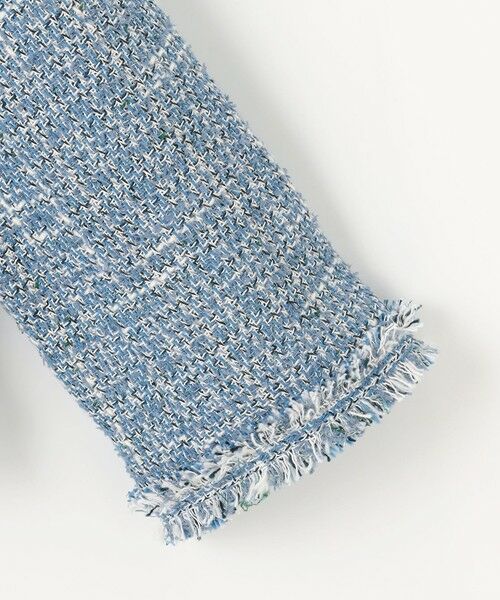 L size ONWARD(大きいサイズ) / エルサイズオンワード ノーカラージャケット | ファンシーノットツイードノーカラー ジャケット | 詳細9