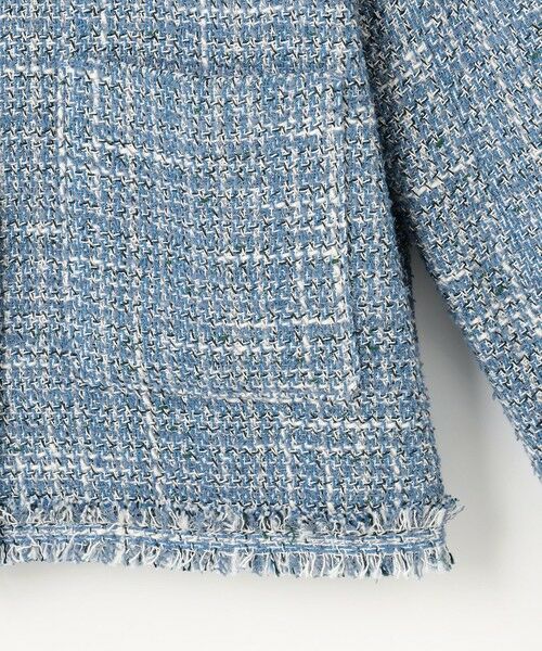 L size ONWARD(大きいサイズ) / エルサイズオンワード ノーカラージャケット | ファンシーノットツイードノーカラー ジャケット | 詳細10