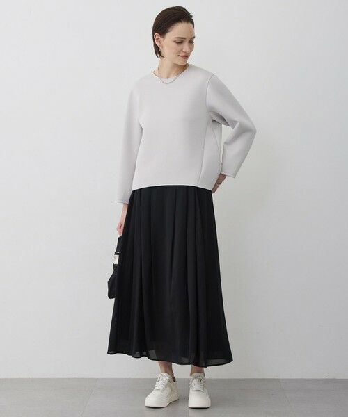 L size ONWARD(大きいサイズ) / エルサイズオンワード カットソー | 【WEB限定カラーあり】ソフトダンボール スリットテール プルオーバー | 詳細2