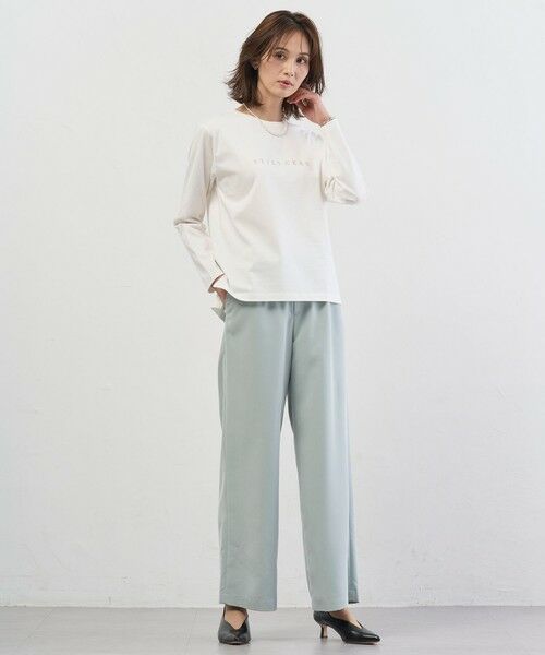 L size ONWARD(大きいサイズ) / エルサイズオンワード カットソー | メタリックロゴ ロンＴ | 詳細3