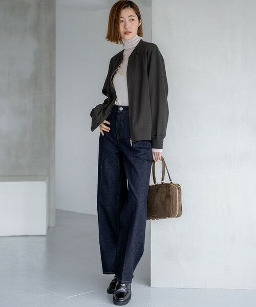 L size ONWARD(大きいサイズ) / エルサイズオンワード ブルゾン | 【WEB＆一部店舗限定】クリアコットンテリー ダブルジップ ブルゾン | 詳細5