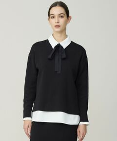 L size ONWARD(大きいサイズ) / エルサイズオンワード ニット・セーター | コットンポリエステルスムース  プルオーバー ニット