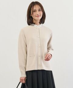L size ONWARD(大きいサイズ) / エルサイズオンワード その他アウター | ORGANIC GASS COTTON クルーネック カーディガン