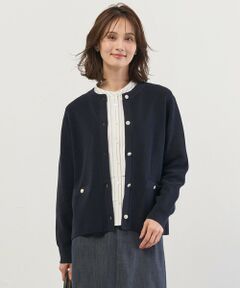 L size ONWARD(大きいサイズ) / エルサイズオンワード その他アウター | ORGANIC GASS COTTON クルーネック カーディガン