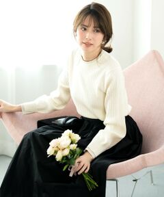 L size ONWARD(大きいサイズ) / エルサイズオンワード ニット・セーター | 【WEB・一部店舗限定】ダブルカラー ニット