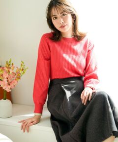 L size ONWARD(大きいサイズ) / エルサイズオンワード ニット・セーター | 【WEB・一部店舗限定】ダブルカラー ニット