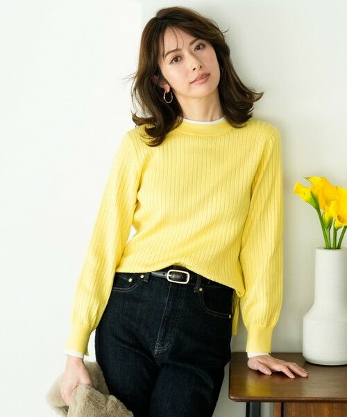 L size ONWARD(大きいサイズ) / エルサイズオンワード ニット・セーター | 【WEB・一部店舗限定】ダブルカラー ニット | 詳細11