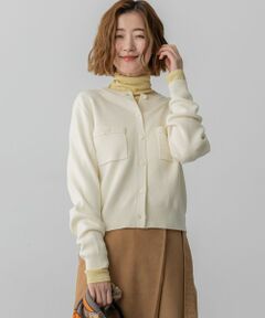 【滝沢眞規子さん着用】コットンカシミヤ ポケット カーディガン