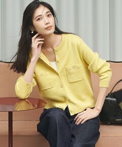 L size ONWARD(大きいサイズ) / エルサイズオンワード カーディガン・ボレロ | 【滝沢眞規子さん着用】コットンカシミヤ ポケット カーディガン