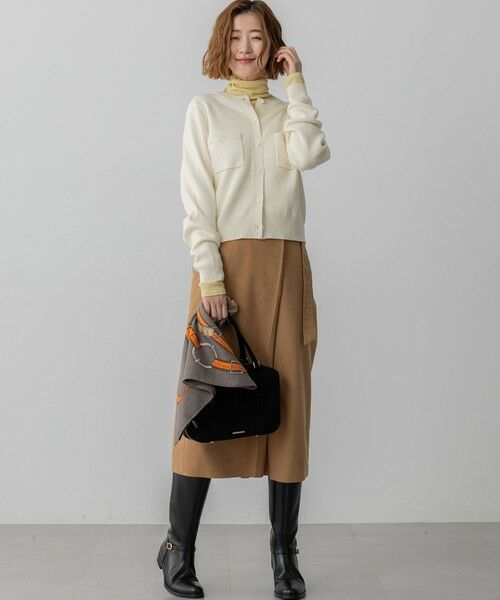 L size ONWARD(大きいサイズ) / エルサイズオンワード カーディガン・ボレロ | 【滝沢眞規子さん着用】コットンカシミヤ ポケット カーディガン | 詳細2