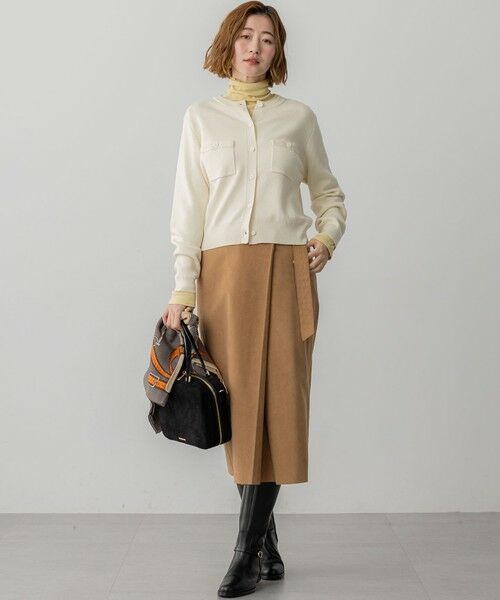 L size ONWARD(大きいサイズ) / エルサイズオンワード カーディガン・ボレロ | 【滝沢眞規子さん着用】コットンカシミヤ ポケット カーディガン | 詳細3