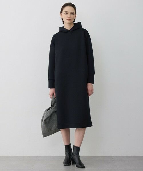 L size ONWARD(大きいサイズ) / エルサイズオンワード ロング・マキシ丈ワンピース | ソフトダンボール フーディ ワンピース | 詳細1