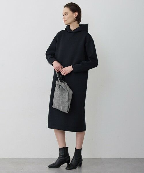 L size ONWARD(大きいサイズ) / エルサイズオンワード ロング・マキシ丈ワンピース | ソフトダンボール フーディ ワンピース | 詳細2