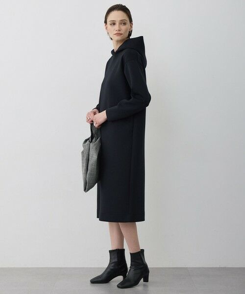 L size ONWARD(大きいサイズ) / エルサイズオンワード ロング・マキシ丈ワンピース | ソフトダンボール フーディ ワンピース | 詳細3