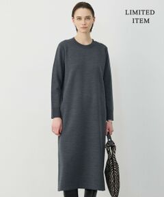 L size ONWARD(大きいサイズ) / エルサイズオンワード ミニ丈・ひざ丈ワンピース | 【WEB限定】 ウールブレンドダブルフェイス ニットワンピース