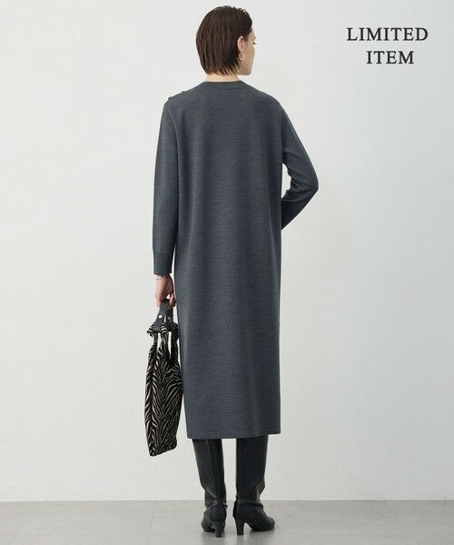 L size ONWARD(大きいサイズ) / エルサイズオンワード ミニ丈・ひざ丈ワンピース | 【WEB限定】 ウールブレンドダブルフェイス ニットワンピース | 詳細3