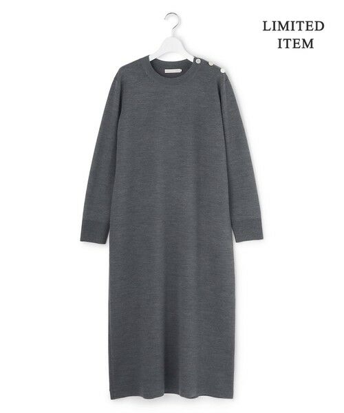 L size ONWARD(大きいサイズ) / エルサイズオンワード ミニ丈・ひざ丈ワンピース | 【WEB限定】 ウールブレンドダブルフェイス ニットワンピース | 詳細4