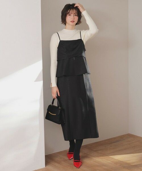 L size ONWARD(大きいサイズ) / エルサイズオンワード セットアップ | 【2SET】ビスチェ ワンピース × ニット セット | 詳細1