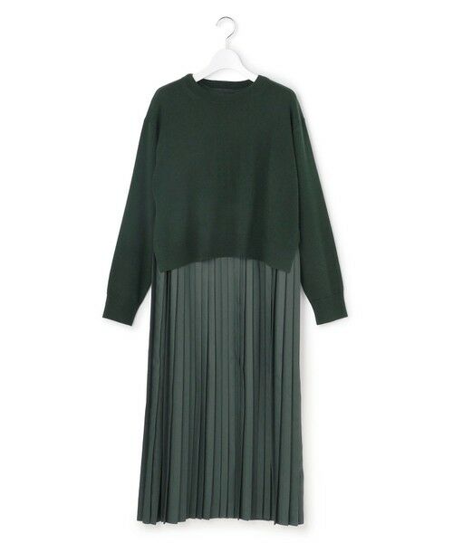 L size ONWARD(大きいサイズ) / エルサイズオンワード ロング・マキシ丈ワンピース | ニットセットアップ プリーツコンビ ワンピース | 詳細6