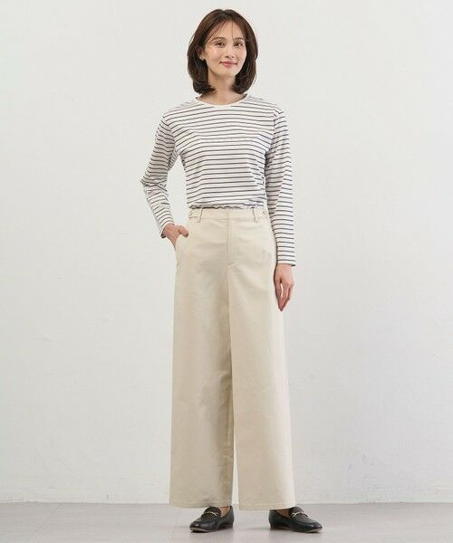 L size ONWARD(大きいサイズ) / エルサイズオンワード その他パンツ | チノストレッチ ワイドパンツ | 詳細3