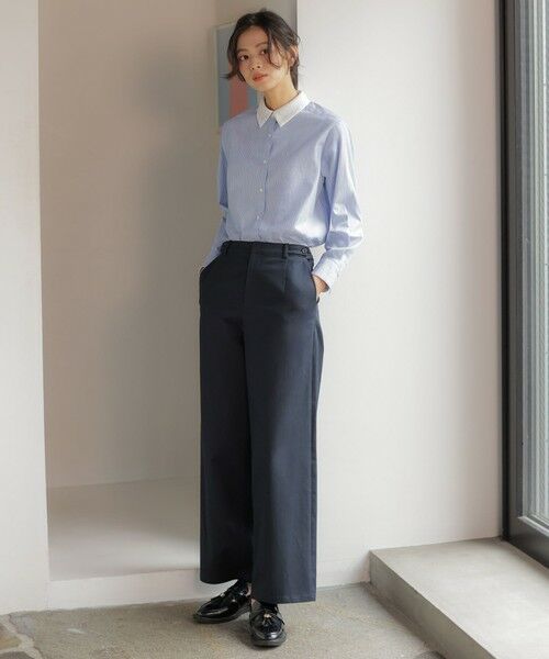 L size ONWARD(大きいサイズ) / エルサイズオンワード その他パンツ | チノストレッチ ワイドパンツ | 詳細18