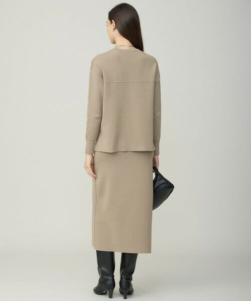 L size ONWARD(大きいサイズ) / エルサイズオンワード ミニ・ひざ丈スカート | コットンポリエステルスムース ニットスカート | 詳細2