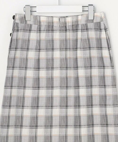 L size ONWARD(大きいサイズ) / エルサイズオンワード ミニ・ひざ丈スカート | スラブ調チェック プリント スカート | 詳細12