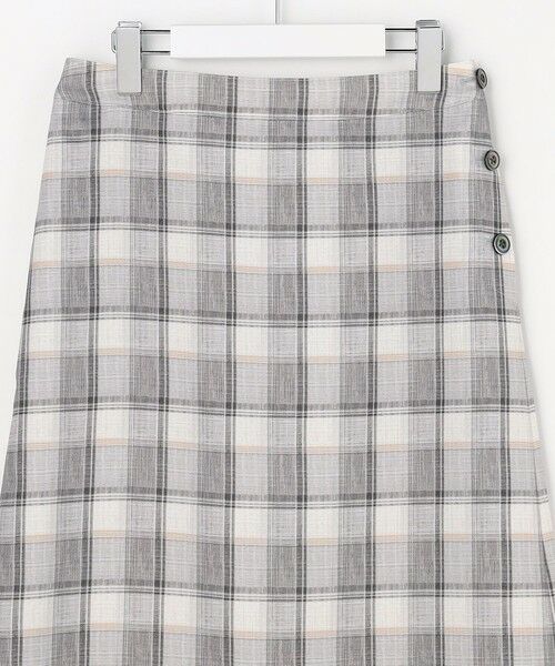 L size ONWARD(大きいサイズ) / エルサイズオンワード ミニ・ひざ丈スカート | スラブ調チェック プリント スカート | 詳細7