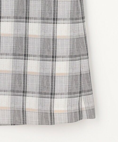 L size ONWARD(大きいサイズ) / エルサイズオンワード ミニ・ひざ丈スカート | スラブ調チェック プリント スカート | 詳細8