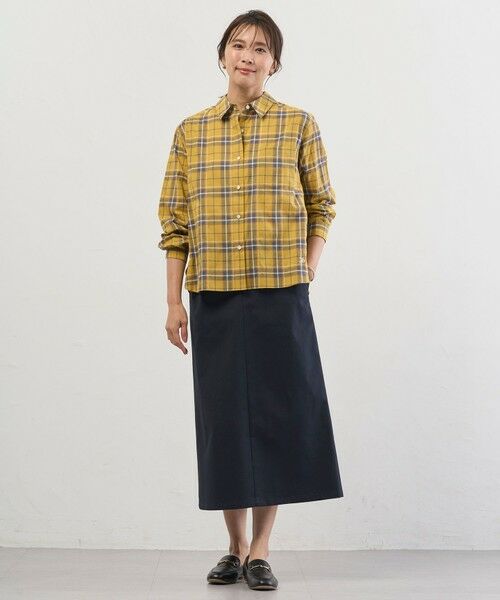 L size ONWARD(大きいサイズ) / エルサイズオンワード ミニ・ひざ丈スカート | チノストレッチ ナロー スカート | 詳細4