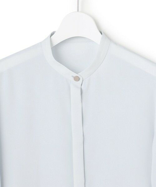 L size ONWARD(大きいサイズ) / エルサイズオンワード シャツ・ブラウス | オーガンコンビシャーティング シアーレイヤードスリーブブラウス | 詳細4