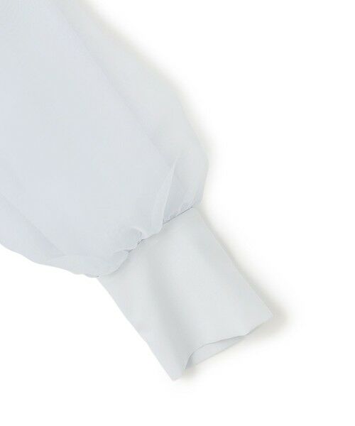 L size ONWARD(大きいサイズ) / エルサイズオンワード シャツ・ブラウス | オーガンコンビシャーティング シアーレイヤードスリーブブラウス | 詳細5